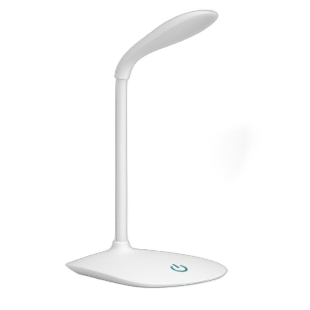 Luminária De Mesa Led Articulada Touch Flexível Recarregável Branca Para Estudo, Leitura E Trabalho - Bivolt - 1