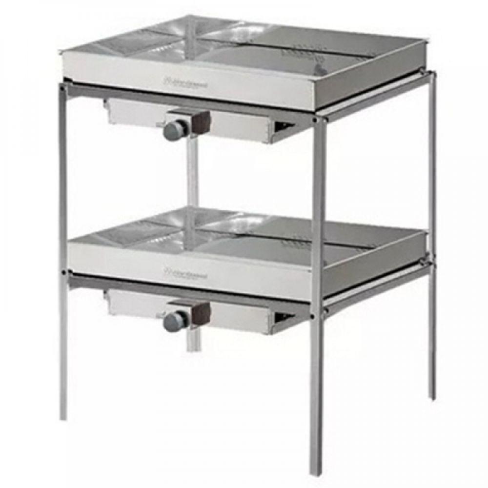 Marmiteiro em Aço Inox Duplo para 50 Marmitas Gás Glp Marchesoni MA.2.501/502/508 - 1