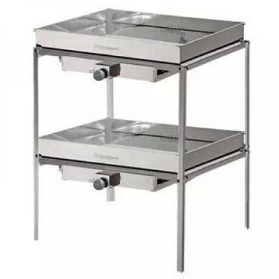 Marmiteiro em Aço Inox Duplo para 50 Marmitas Gás Glp Marchesoni MA.2.501/502/508