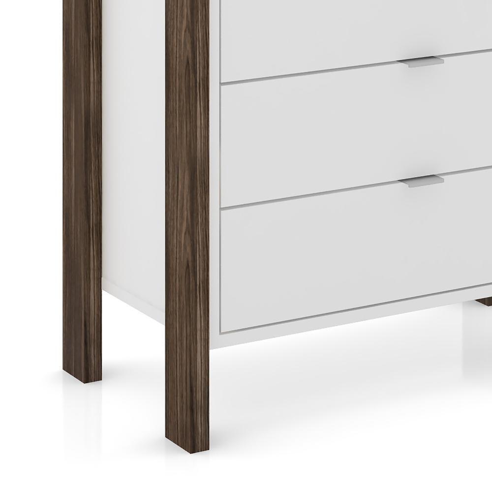 Gaveteiro Com 4 Gavetas Multimóveis Vcr25006 Branco/Nogal Branco/Nogal - 2