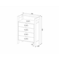 Gaveteiro Com 4 Gavetas Multimóveis Vcr25006 Branco/Nogal Branco/Nogal