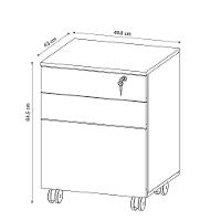 Gaveteiro Arquivo Com Chave E Rodízios Multimóveis Vcr25045 Preto Preto
