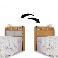 Cabeceira Casal Com Portas Elisa Naturalle E Off White - 3