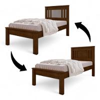 Cama Solteiro Sophia Malbec E Off White Com Colchão - 3