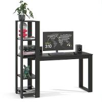 Mesa Escrivaninha Para Home Office E Escritório Paris Com Prateleiras Estilo Industrial Em Mdf - 7