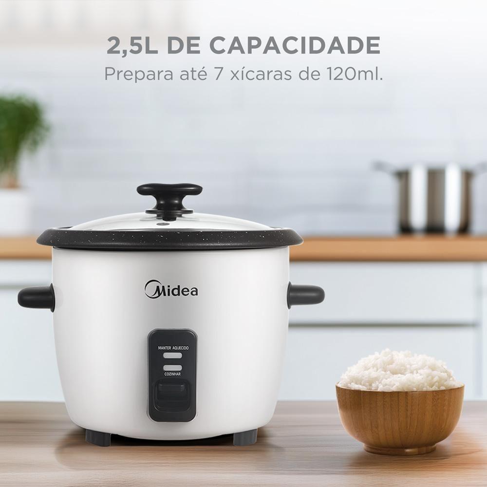 Panela De Arroz Elétrica Midea 2,5L  PAE25B 110V - 7
