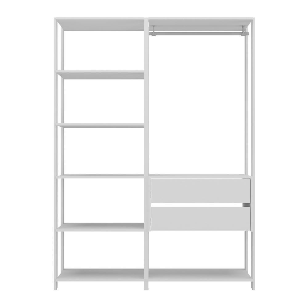 Closet Aberto Modulado Arara Organizadora Com Cabideiro 135cm Allegra Multimóveis Mp4389 Branco - 6