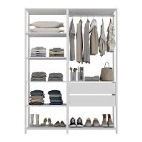 Closet Aberto Modulado Arara Organizadora Com Cabideiro 135cm Allegra Multimóveis Mp4389 Branco - 5