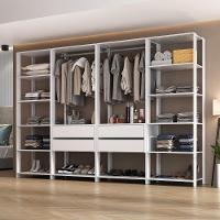 Closet Aberto Modulado Arara Organizadora Com Cabideiro 270cm Allegra Multimóveis Mp4390 Branco - 1
