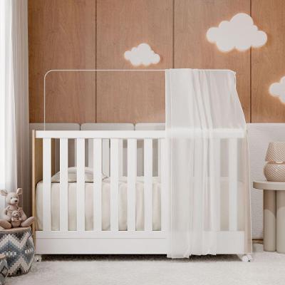 Berço Americano Doce Sonho Vira Mini Cama Com Rodinhas Branco