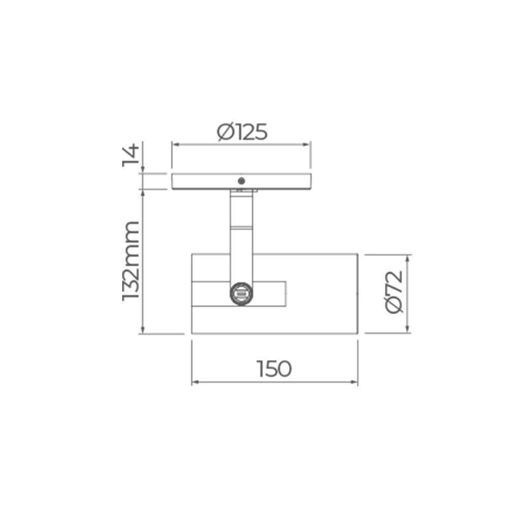 Spot De Sobrepor Com Canopla Stella Flow Par 20 E27 Bivolt Branco - 2