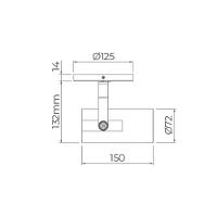 Spot De Sobrepor Com Canopla Stella Flow Par 20 E27 Bivolt Branco - 2