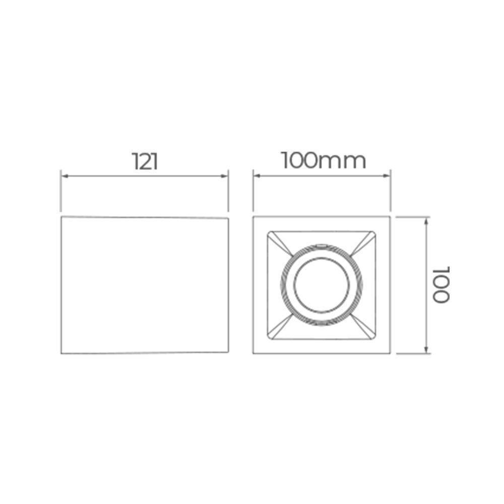 Spot De Sobrepor Recuado Stella Square Out Mr16 Gu10 Bivolt Branco - 2