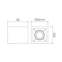 Spot De Sobrepor Recuado Stella Square Out Mr16 Gu10 Bivolt Branco - 2