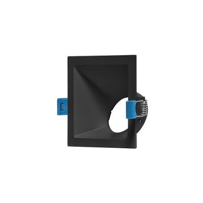 Spot De Embutir Recuado Stella Square Angle 25° Mr16 Gu10 Quadrado Bivolt Preto