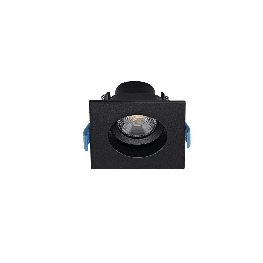 Spot De Led De Embutir Recuado Stella Easy Evo Mr11 Quadrado 3w Bivolt Preto - 3000k - Luz Amarela - 2