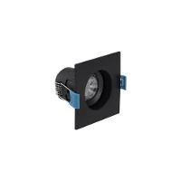 Spot De Led De Embutir Recuado Stella Easy Evo Mr11 Quadrado 3w Bivolt Preto - 3000k - Luz Amarela - 3