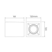 Spot De Sobrepor Recuado Stella Square Out Par 20 E27 Bivolt Branco - 2