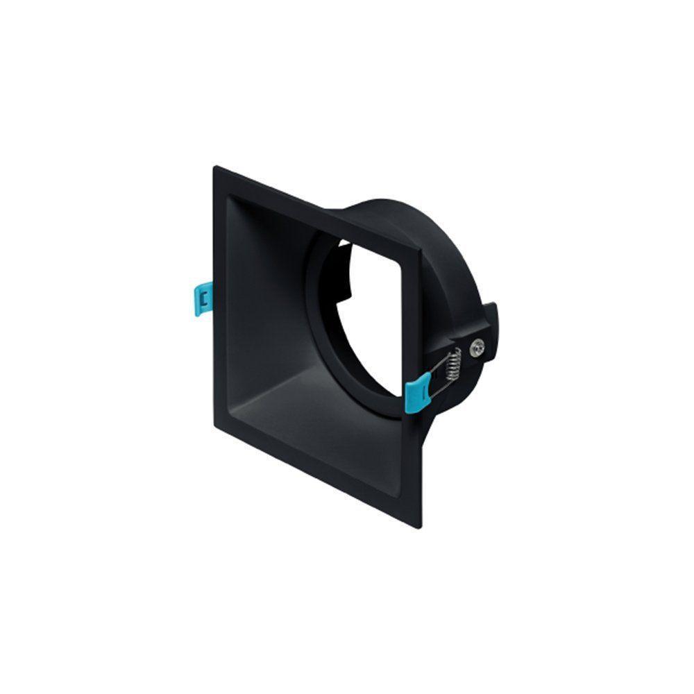 Spot De Embutir Recuado Stella Square Ar111 Gu10 Quadrado Bivolt Preto - 1