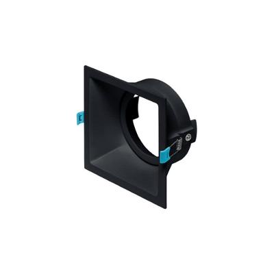 Spot De Embutir Recuado Stella Square Ar111 Gu10 Quadrado Bivolt Preto