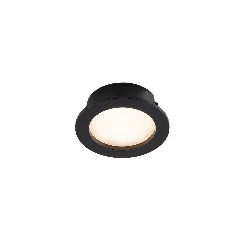 Spot De Embutir Para Móvel Stella Móbili Redondo Led Alto Irc 90 2,5w Bivolt Preto - 3000k - Luz Amarela - 1