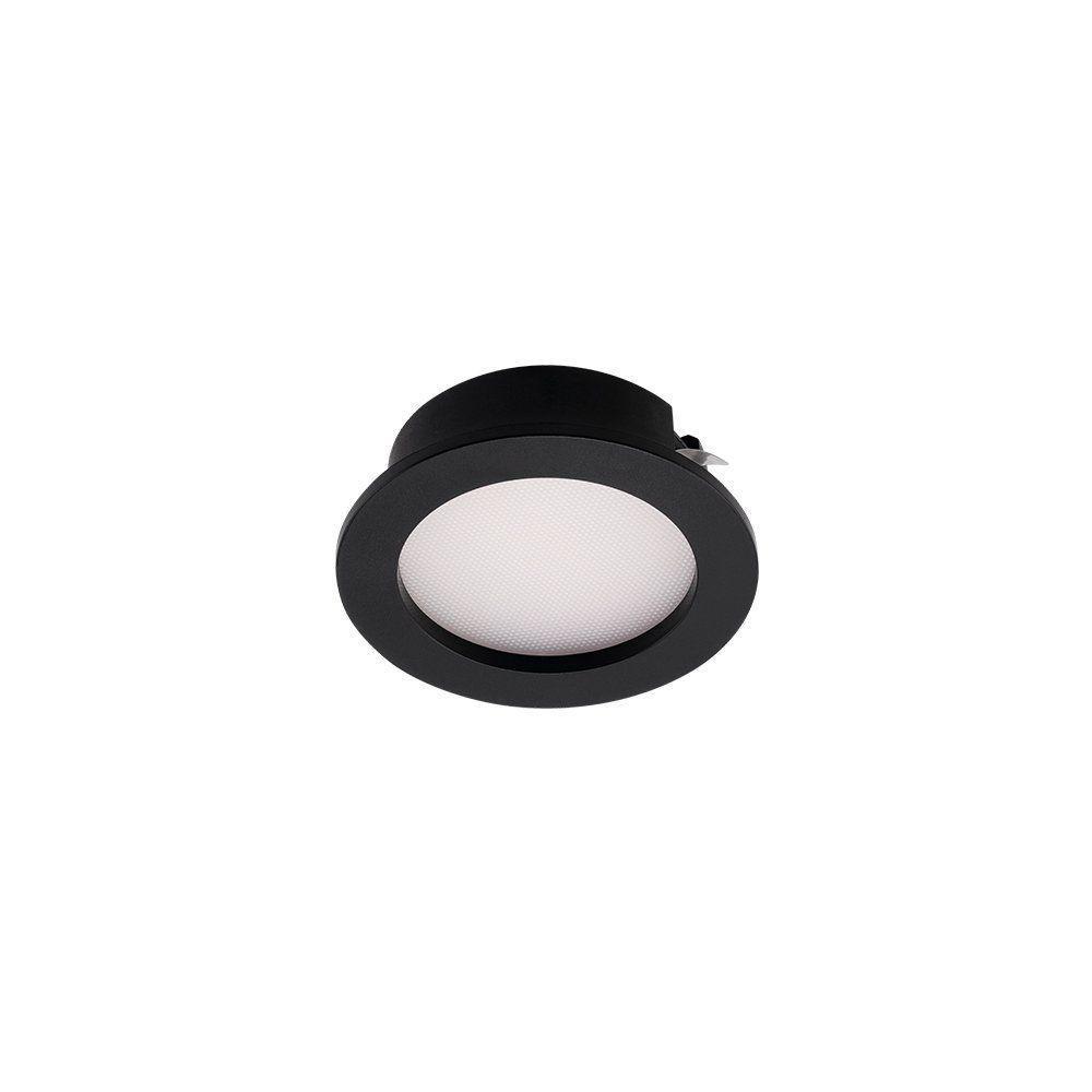 Spot De Embutir Para Móvel Stella Móbili Redondo Led Alto Irc 90 2,5w Bivolt Preto - 3000k - Luz Amarela - 2