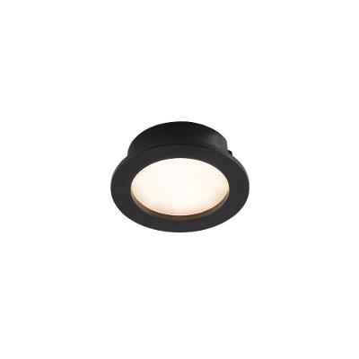 Spot De Embutir Para Móvel Stella Móbili Redondo Led Alto Irc 90 2,5w Bivolt Preto - 3000k - Luz Amarela