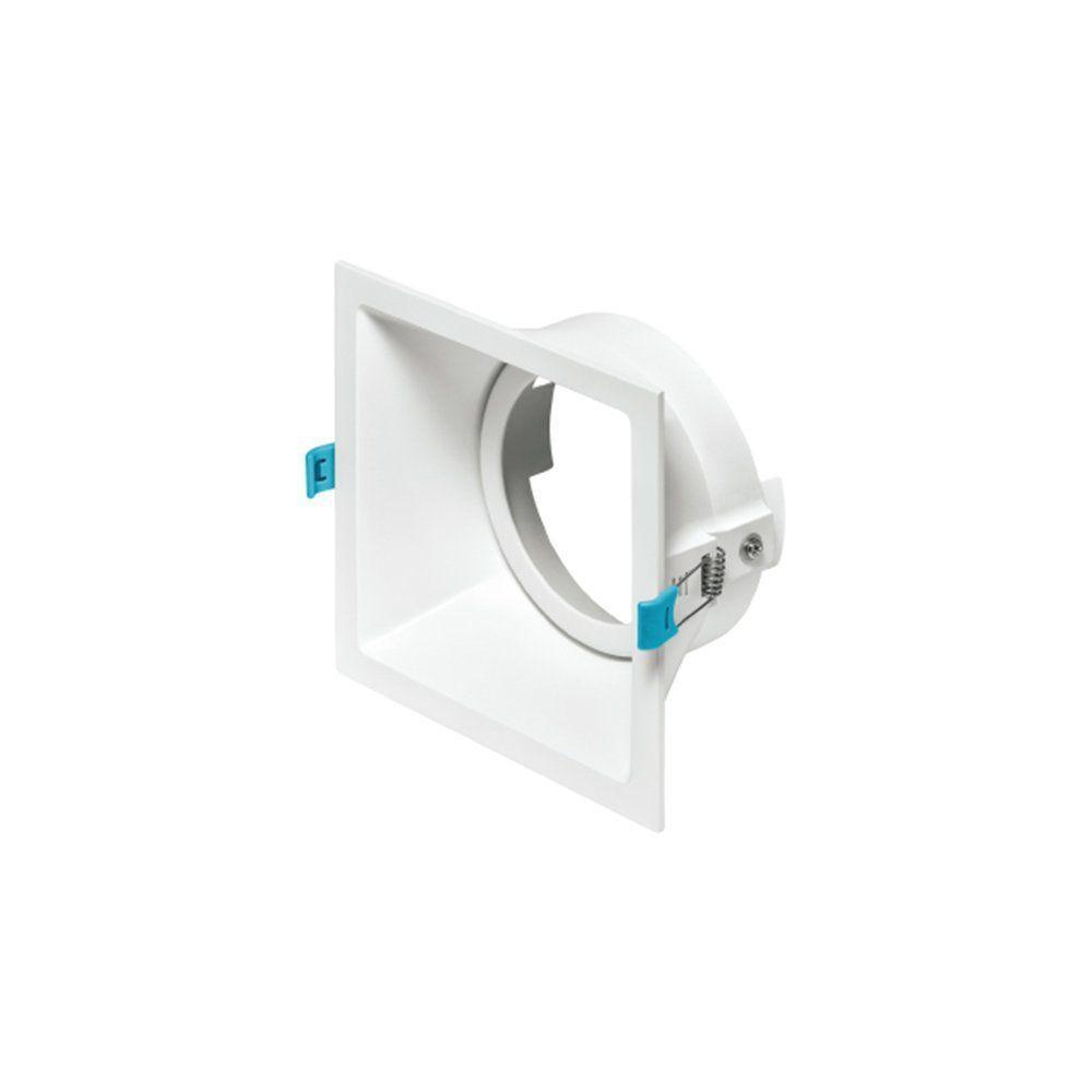 Spot De Embutir Recuado Stella Square Ar111 Gu10 Quadrado Bivolt Branco - 1