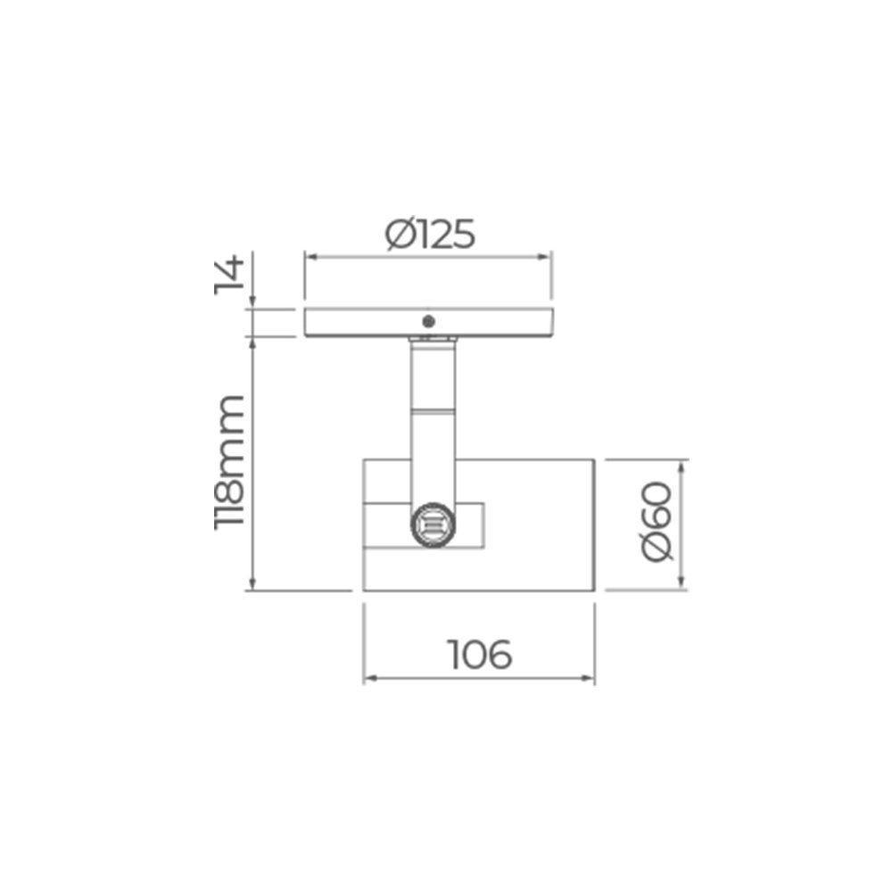 Spot De Sobrepor Com Canopla Stella Flow Mr16 Gu10 Bivolt Branco - 2