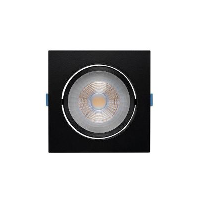 Spot De Led De Embutir Recuado Stella Easy Evo Par 30 Quadrado 12w Bivolt Preto - 3000k - Luz Amarela