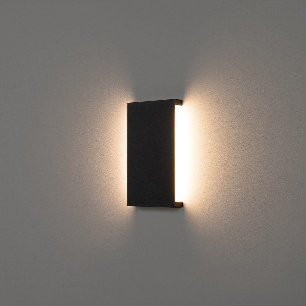 Arandela Stella Reflex Led 20cm Ip65 6w Bivolt Preto - 3000k - Luz Amarela - 3