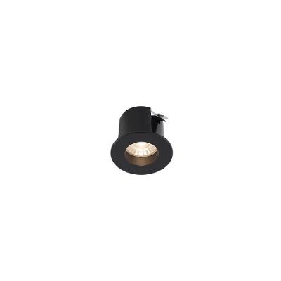 Spot De Embutir Para Móvel Stella Mini Móbili Redondo Led Alto Irc 90 1,5w Bivolt Preto - 3000k - Luz Amarela