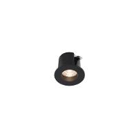 Spot De Embutir Para Móvel Stella Mini Móbili Redondo Led Alto Irc 90 1,5w Bivolt Preto - 3000k - Luz Amarela - 1