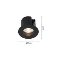 Spot De Embutir Para Móvel Stella Mini Móbili Redondo Led Alto Irc 90 1,5w Bivolt Preto - 3000k - Luz Amarela - 4