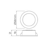 Spot De Embutir Para Móvel Stella Móbili Redondo Led Alto Irc 90 2,5w Bivolt Branco - 3000k - Luz Amarela - 4