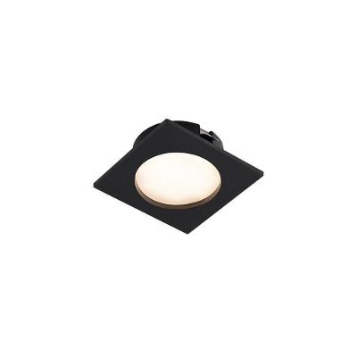 Spot De Embutir Para Móvel Stella Móbili Quadrado Led Alto Irc 90 2,5w Bivolt Preto - 3000k - Luz Amarela
