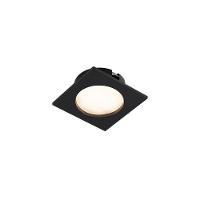 Spot De Embutir Para Móvel Stella Móbili Quadrado Led Alto Irc 90 2,5w Bivolt Preto - 3000k - Luz Amarela - 1