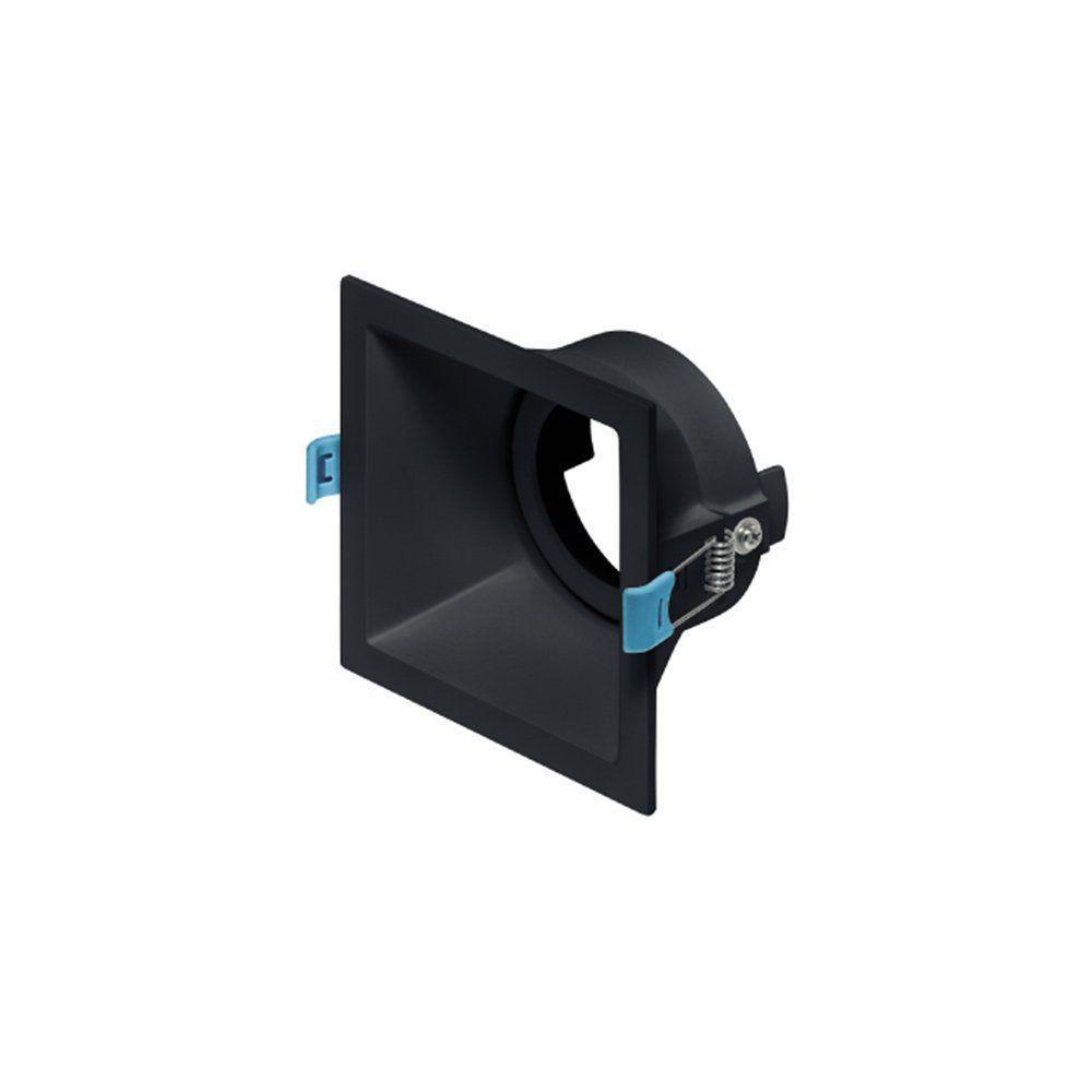 Spot De Embutir Recuado Stella Square Ar70 Gu10 Quadrado Bivolt Preto - 1
