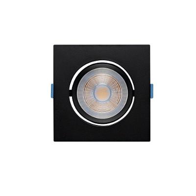 Spot De Led De Embutir Recuado Stella Easy Evo Par 20 Quadrado 7w Bivolt Preto - 3000k - Luz Amarela