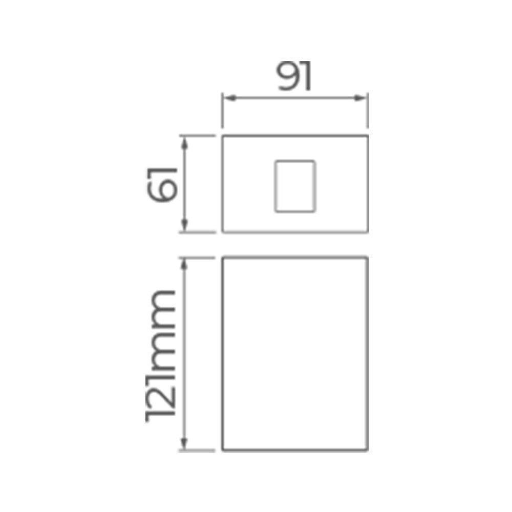 Arandela Stella Effekt Led 2 Fachos Aberto Ip65 8w Bivolt Preto - 3000k - Luz Amarela - 3