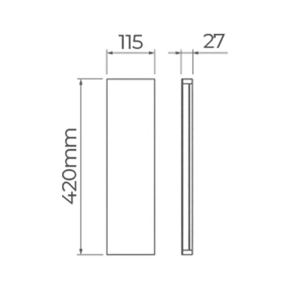 Arandela Stella Reflex Led 42cm Ip65 12w Bivolt Branco - 3000k - Luz Amarela - 5