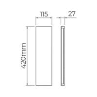Arandela Stella Reflex Led 42cm Ip65 12w Bivolt Branco - 3000k - Luz Amarela - 5