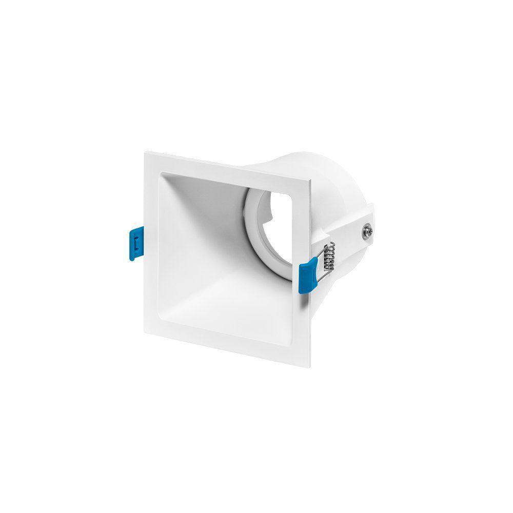 Spot De Embutir Super-recuado Stella Square Ghost Par 20 E27 Quadrado Bivolt Branco - 1