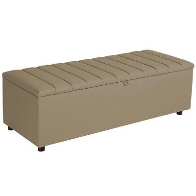 Baú Recamier Paris Veludo Cappuccino 160 Cm