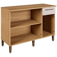 Balcão Imperial 3 Portas 1 Gaveta Cinamomo Off White Arte Móveis - 6