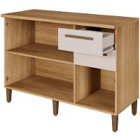 Balcão Diamante 3 Portas 2 Gavetas Cinamomo Off White Arte Móveis - 8