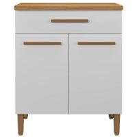 Balcão ômega 2 Portas 1 Gaveta Branco Arte Móveis