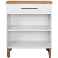 Balcão ômega 2 Portas 1 Gaveta Branco Arte Móveis - 6