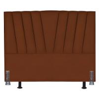 Cabeceira Cama Box Casal 140 Cm Lizza Em Suede Com Frame Cor:terracota - 2