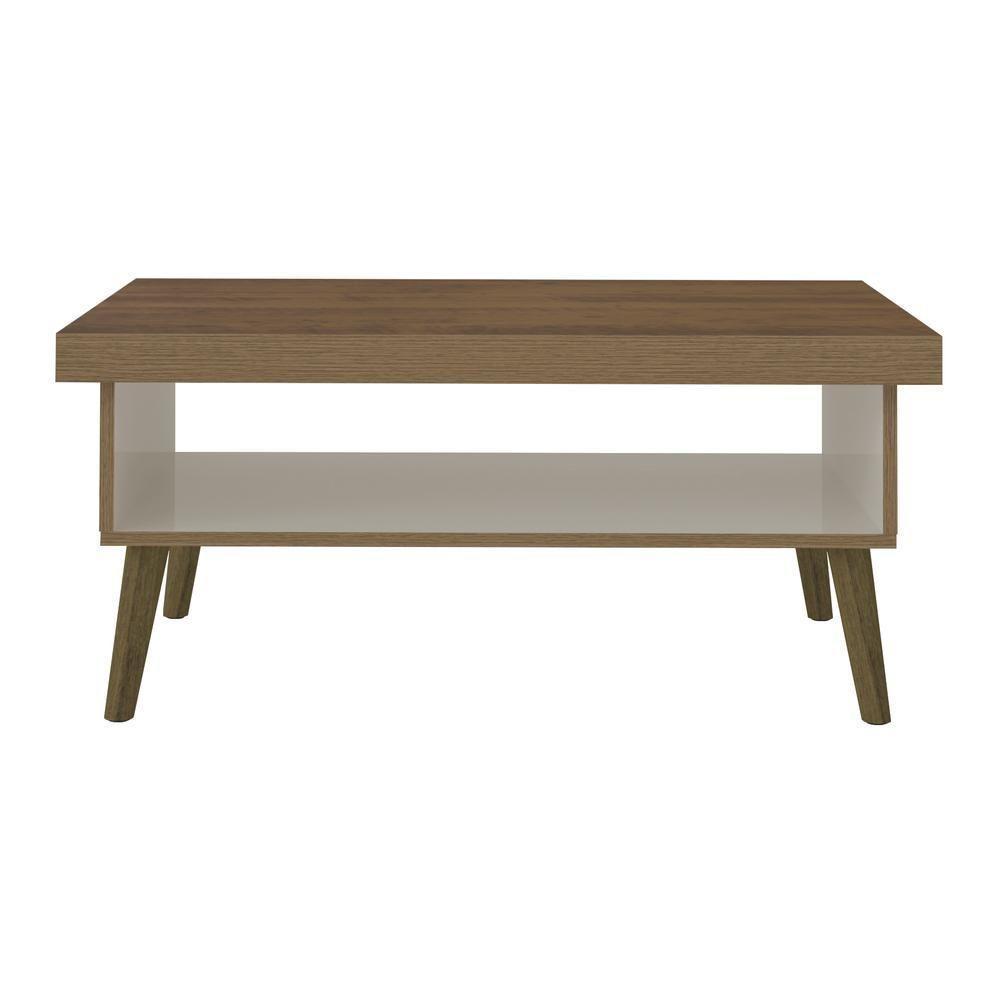 Mesa De Centro Retrô 91Cm Com Nicho Multimóveis Cr45149 Pinho/Off White Pinho/Off White - 2